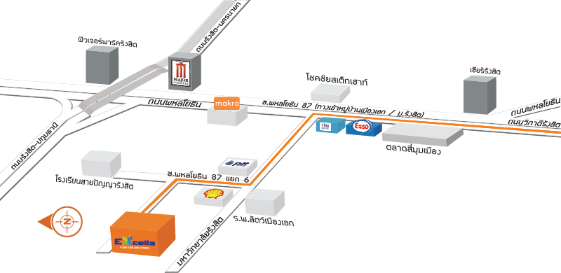 Excella Furniture & Design Map